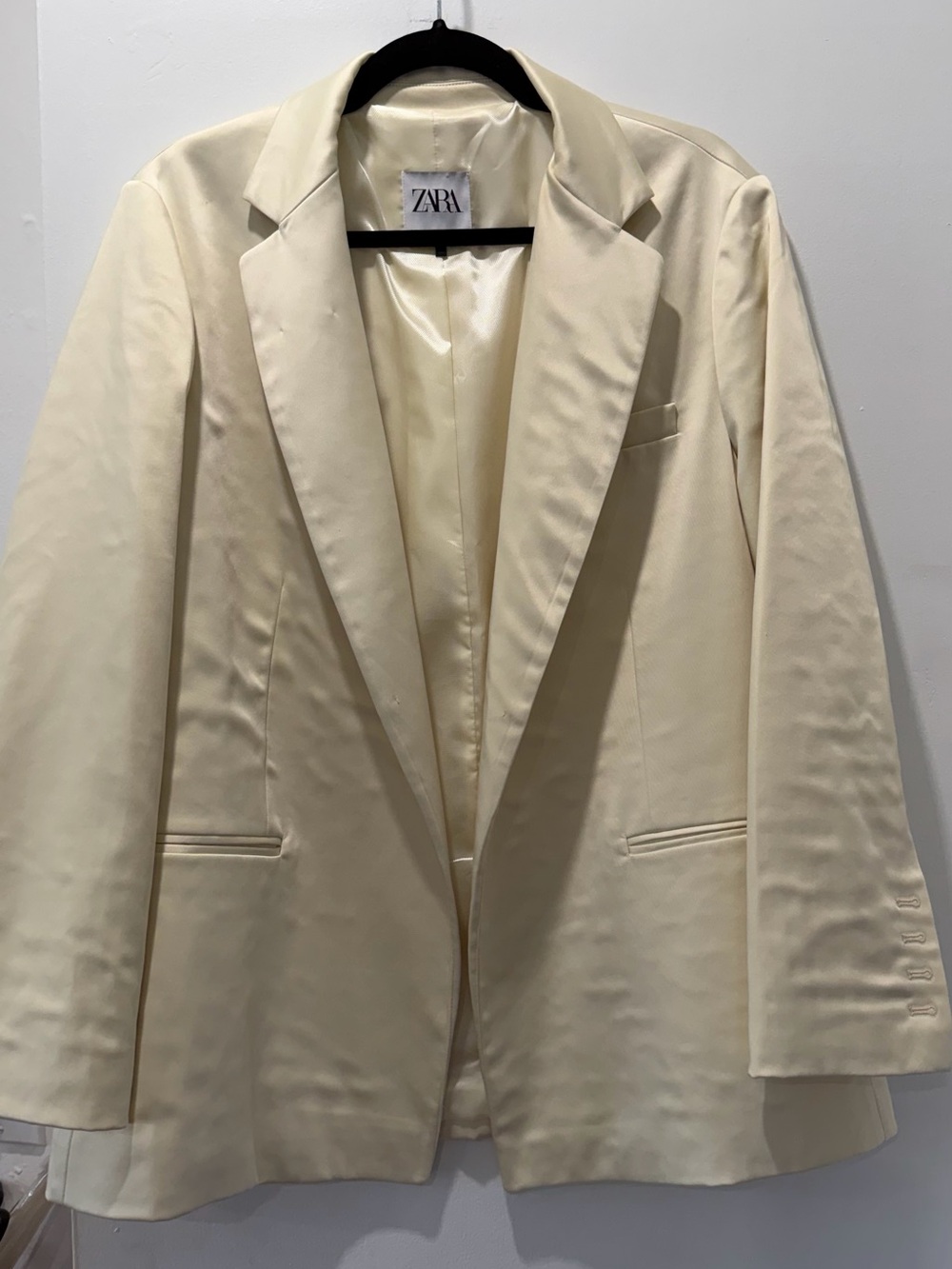 ZARA Cream Single-Breasted Women's Blazer